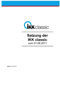 Satzung der IKK classic