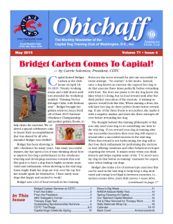 Bridget Carlsen Comes To Capital!