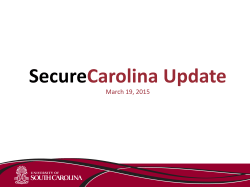 SecureCarolina - University of South Carolina