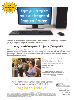 Integrated Computer Projects - School of Continuing Education