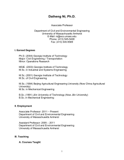 Full Curriculum Vitae - Civil and Environmental Engineering