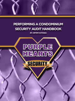 performing a condominium security audit handbook