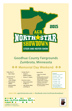 Goodhue County Fairgrounds Zumbrota, Minnesota Memorial Day