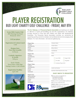 Player Registration Form - Scenic Hills Country Club