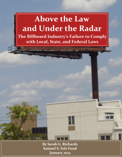 The Billboard Industry`s Failure to Comply with Local, State