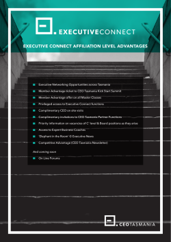 executive connect affiliation level advantages