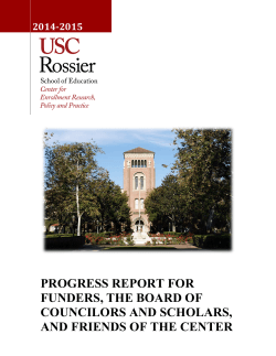 CERPP Progress Report (April 2015