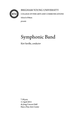 Symphonic Band - BYU College of Fine Arts and Communications