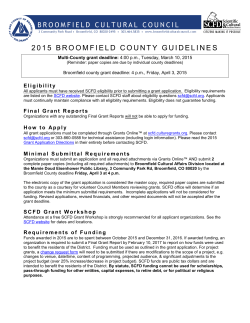 2015 BROOMFIELD COUNTY GUIDELINES