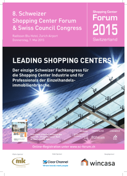 LEADING SHOPPING CENTERS - Shopping Center Forum 2015