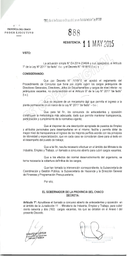 Decreto NÂº 888/2015