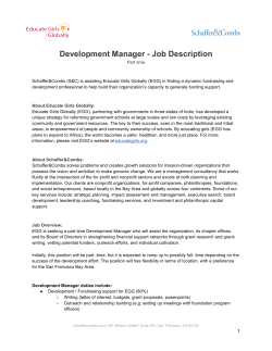 Development Manager - Job Description
