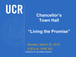 Chancellor`s Town Hall Meeting