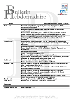 Bulletin Hebdomadaire - Le blog de GÃ©rard Charasse