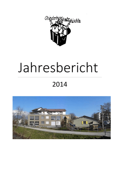 Jahresbericht 2014 - Chinderhus Schatzchischta