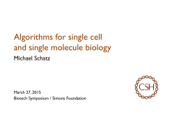 Algorithms for Single Cell and Single Molecule