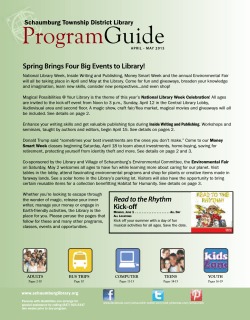 Program Guide - Schaumburg Township District Library