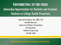 Contributing to the field: Internship opportunities for Bachelor and