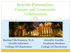 Suicide Prevention - Southern College Health Association Conference