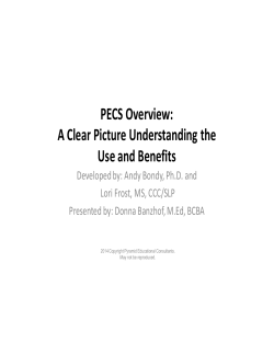 PECS Overview: A Clear Picture Understanding the Use and Benefits