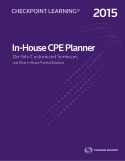 In-House CPE Planner - Checkpoint Learning