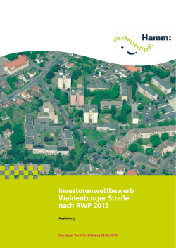 Investorenwettbewerb Waldenburger StraÃe nach RWP 2013