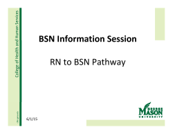 BSN Information Session RN to BSN Pathway