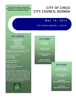 5/19/15 Council Agenda