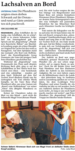 Zeitungsartikel - Regensburger Personen