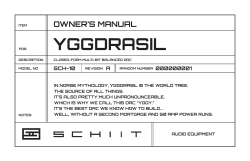 Yggdrasil Owner`s Manual