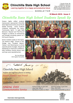 newsletter-2015-03-19 - Chinchilla State High School