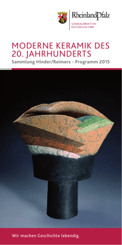Flyer Moderne Keramik Programm 2015