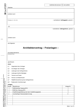 Arch-Vertrag Freianlagen - Schober Architekten und Stadtplaner
