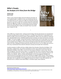 Miller`s People: An Analysis of A View from the