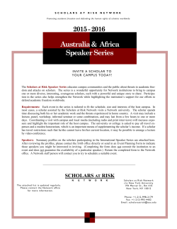 Australia & Africa Speaker Series - Scholars at Risk Network