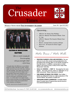 April 20th Crusader Times
