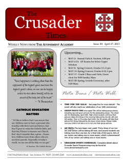 April 27th Crusader Times