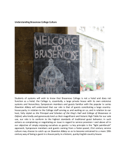 Understanding Brasenose College Culture