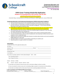 CEPD Scholarship Application for Spring Summer