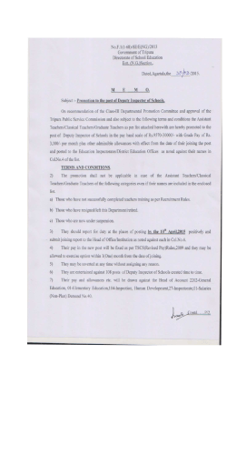 Promotion list of Dy. IS