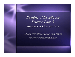 Evening of Excellence Science Fair & Invention Convention