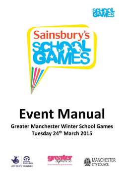 Event Manual - School Games