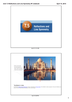 Unit 7.5 Reflections and Line Symmetry 9F.notebook