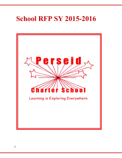 Perseid Charter School Tier 1 Proposal Narrative