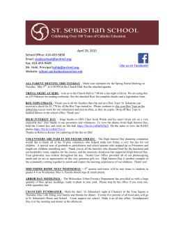 4/29 School Newsletter - St. Sebastian School