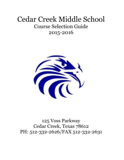 CCMS Course Selection Guide 2015-2016