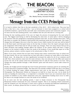 Forth Marking Period - Cecil County Public Schools