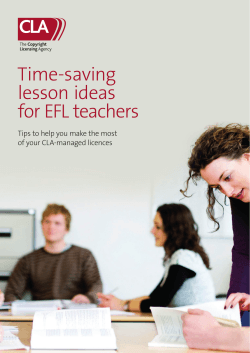 Time-saving lesson ideas for EFL teachers