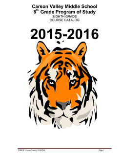 CVMS 8th 2014-2015 Catalog - Douglas County School District