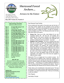 School newsletter, May/June 2015 edition